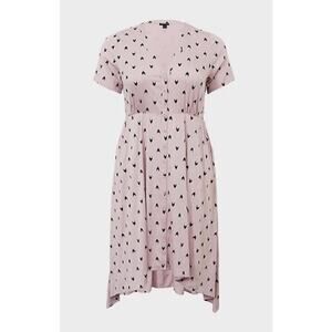 Torrid Pink and Black Heart Mini Dress